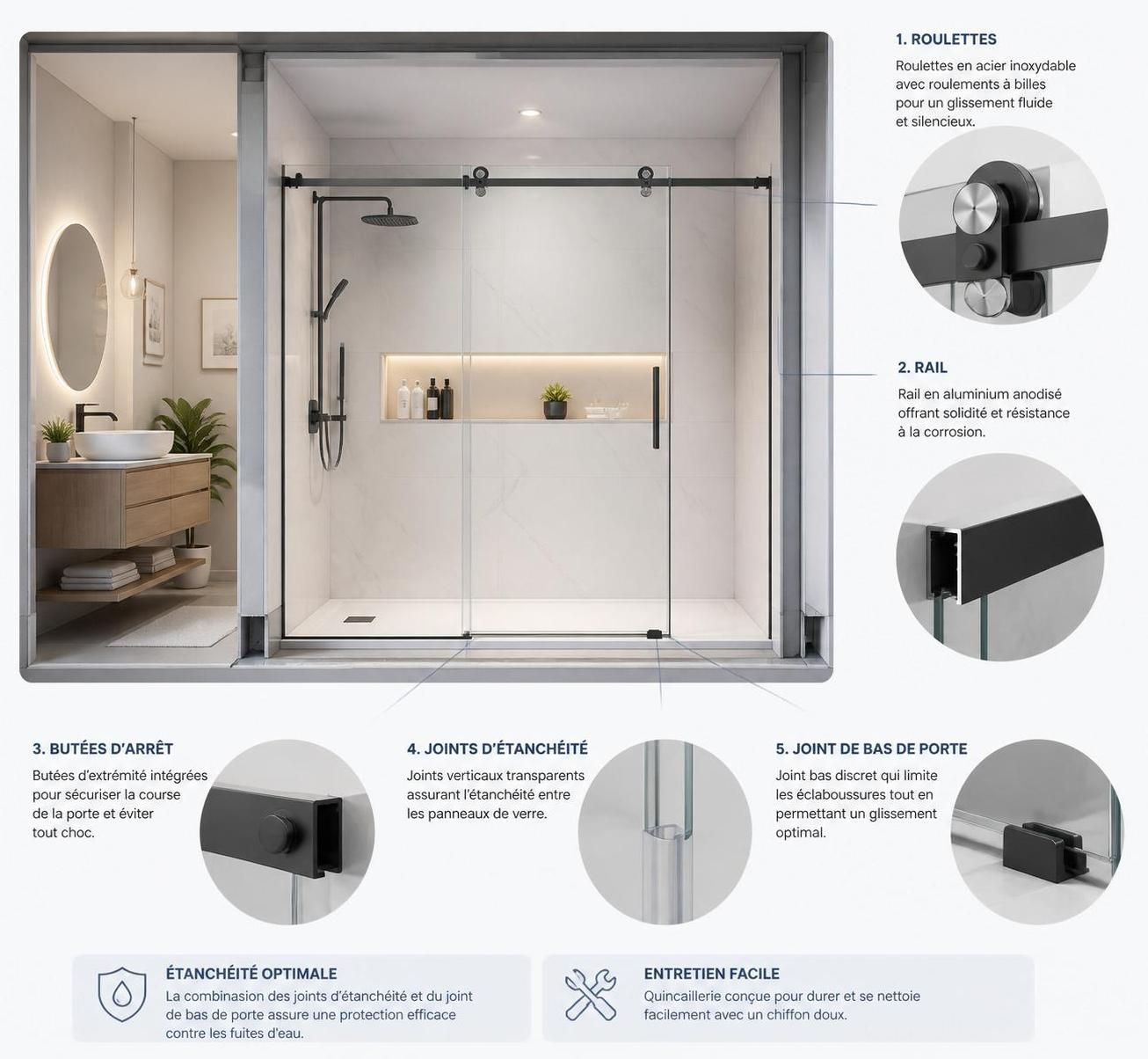 découvrez notre guide complet sur la quincaillerie pour porte de douche coulissante : choix, installation et conseils pour une salle de bain moderne et fonctionnelle.