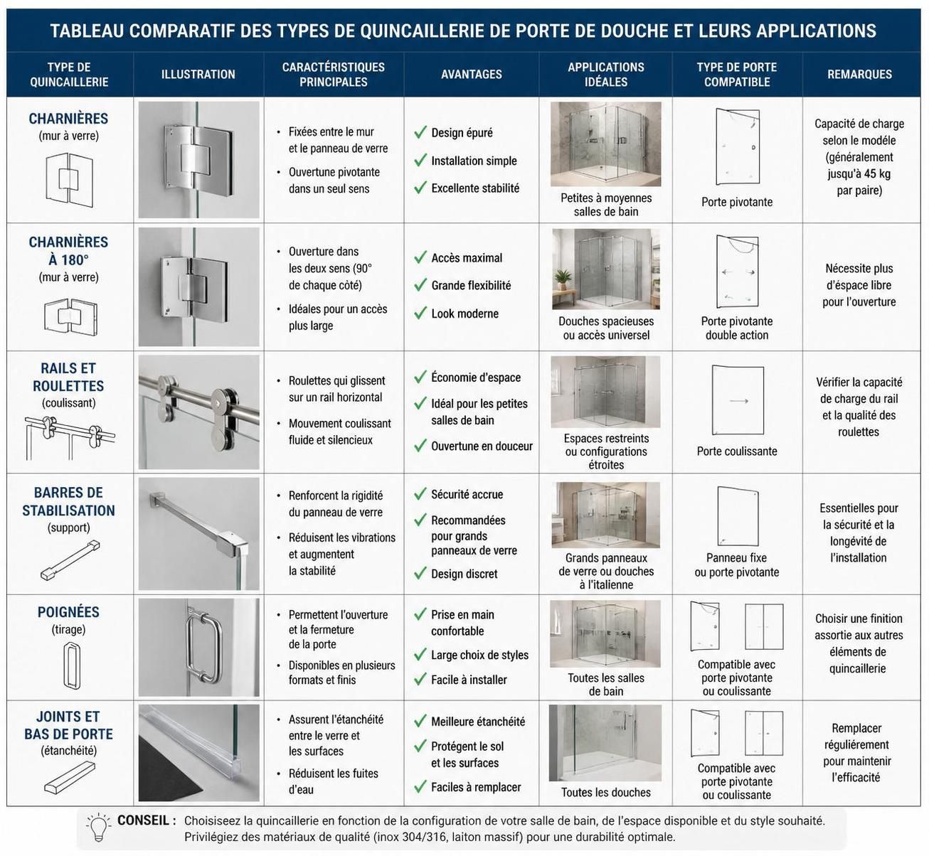 découvrez notre guide complet sur la quincaillerie pour porte de douche et apprenez à l'installer facilement. conseils pratiques et astuces pour une installation réussie.