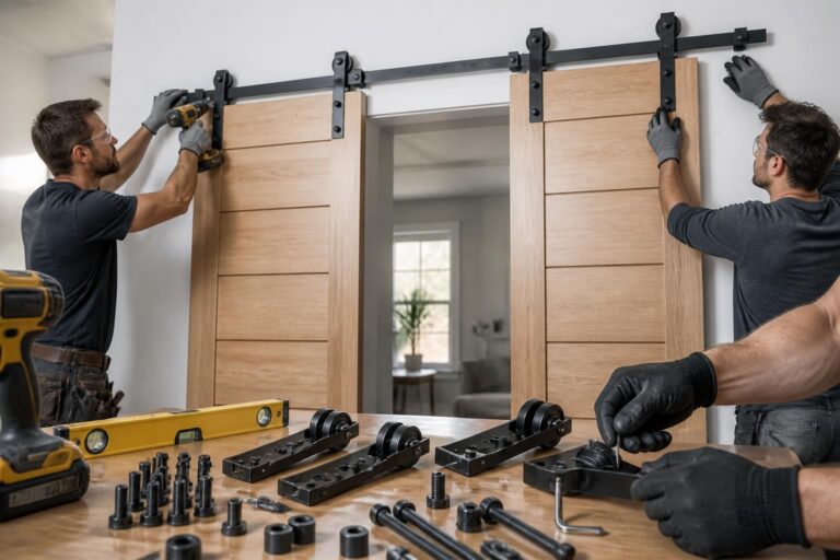 découvrez notre guide complet pour l'installation de quincaillerie pour porte coulissante double, avec conseils pratiques et choix des meilleurs matériaux.