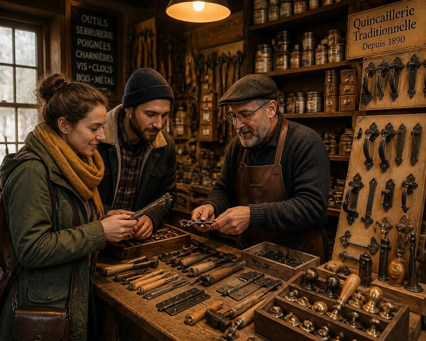découvrez notre quincaillerie de pays proposant des produits traditionnels de qualité pour vos projets et réparations authentiques.